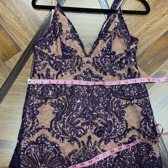 Free People Night Shimmers Mini Dress-Purple-Size 2 - Picture 7 of 11